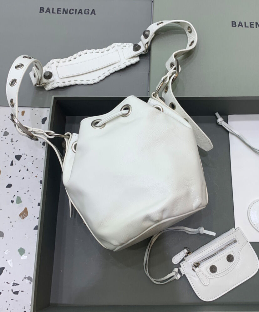 Balenciaga Le Cagole XS Bucket Bag Cream