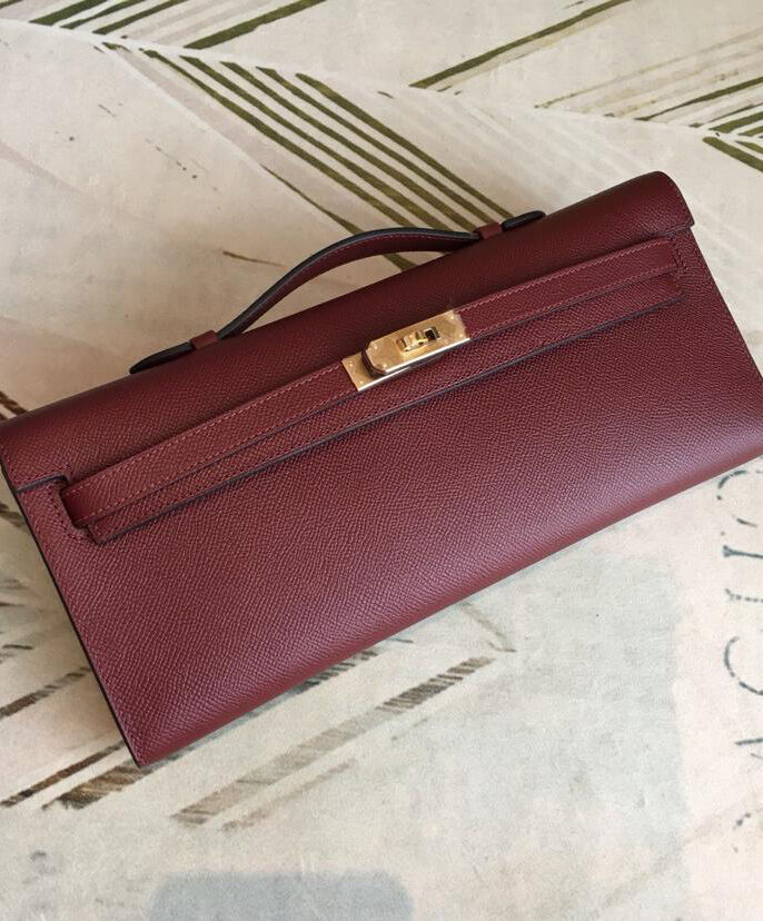 Hermes Kelly Cut Rouge H Mauve