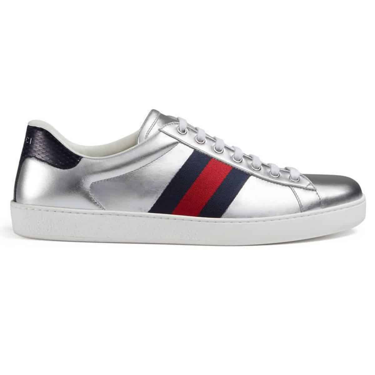 GUCCI ACE SLIVER SNEAKER   GC39