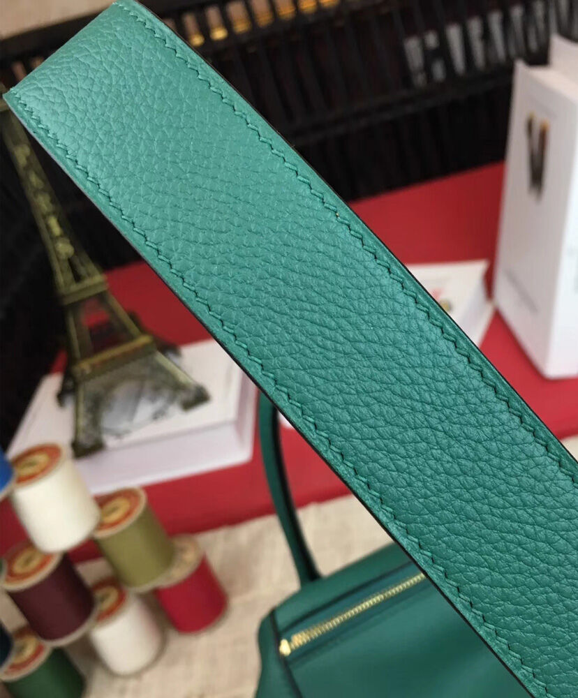 Hermes Linda Bag 30 Togo Leather Green