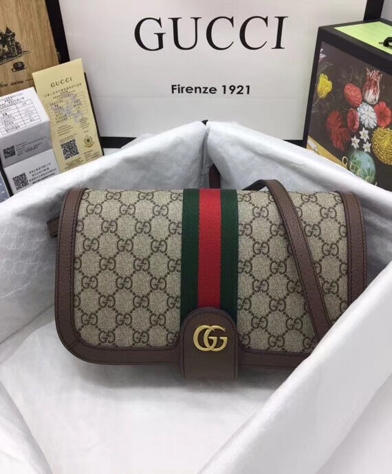 Gucci Ophidia GG messenger bag 548304 Dark Coffee