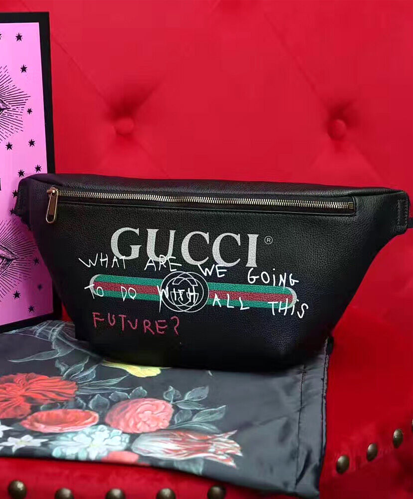 Gucci Coco Capitan logo belt bag 493869 Black