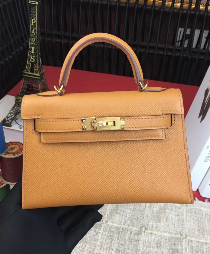 Hermes Kelly Bag 19 Epsom Leather Light Coffee