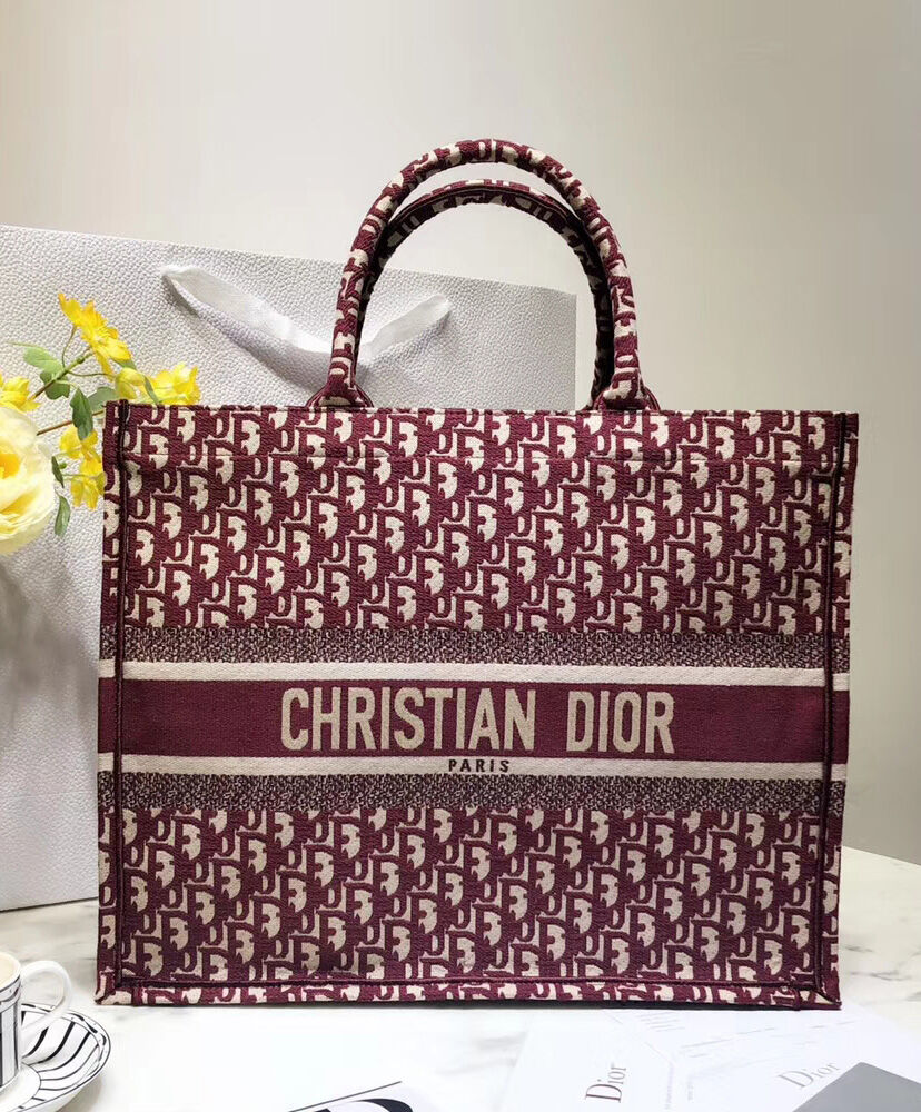 Christian Dior Book Tote bag M1286 Red