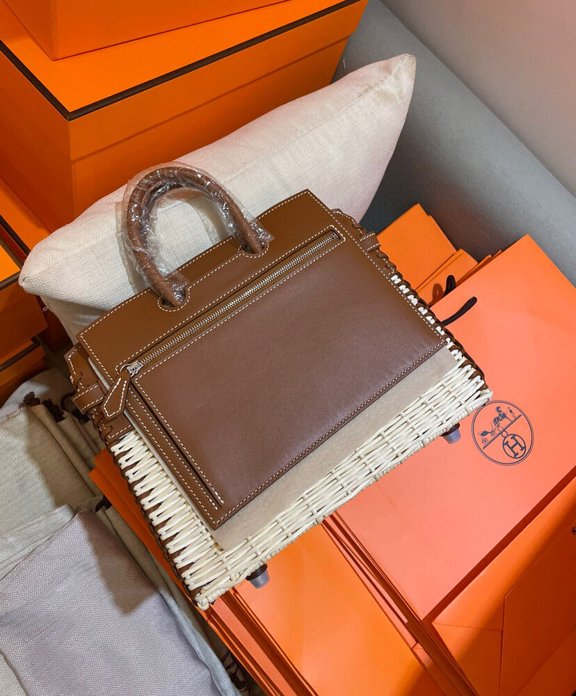 Hermes Birkin 25 Picnic Sellier Coffee
