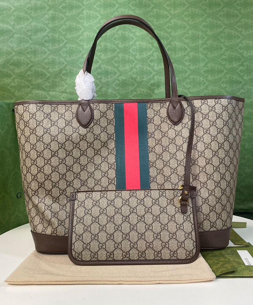 Gucci Ophidia GG Large Tote Bag 726755 Dark Coffee