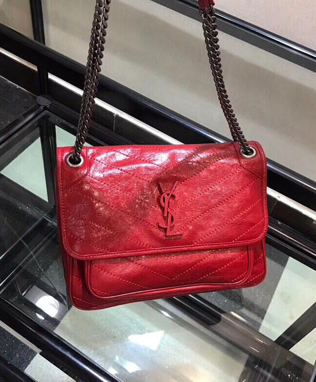 Saint Laurent Medium Niki Chain Bag 498894 Red