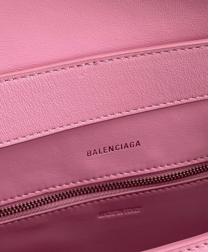 Balenciaga Downtown Medium Shoulder Bag Pink