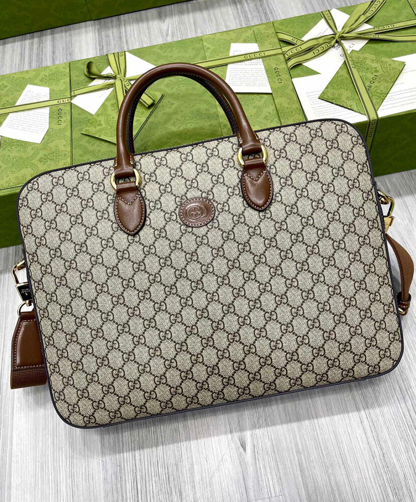 Gucci Business Case With Interlocking G 674140 Coffee