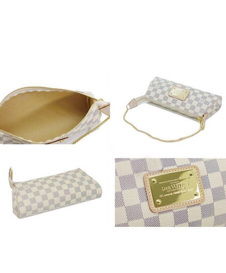 Louis Vuitton Damier Eva Clutch N55214 White