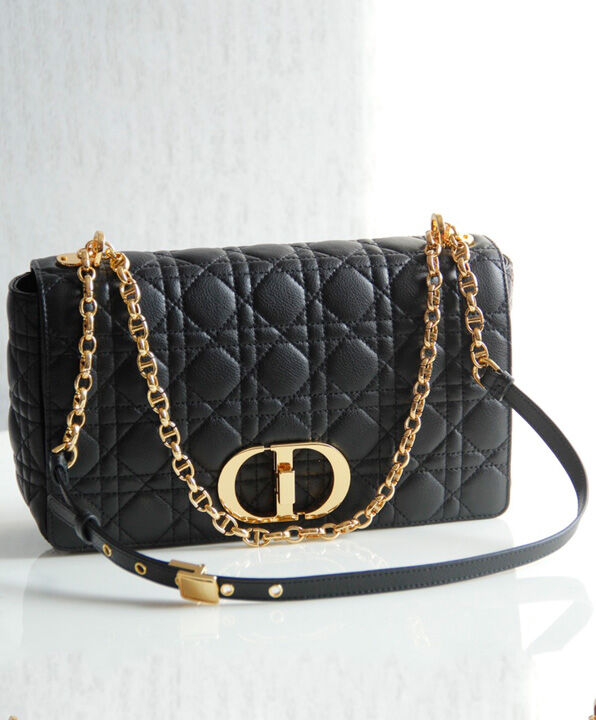 Christian Dior Large Dior Caro Bag Black