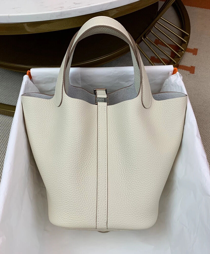 Hermes Picotin Lock Bag 22cm Cream