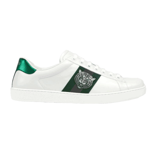 GUCCI TIGER ACE EMBROIDERED SNEAKER WHITE   GC27