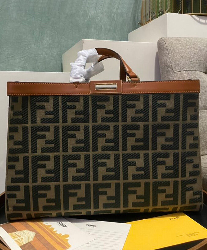 Fendi Peekaboo X-Tote Coffee