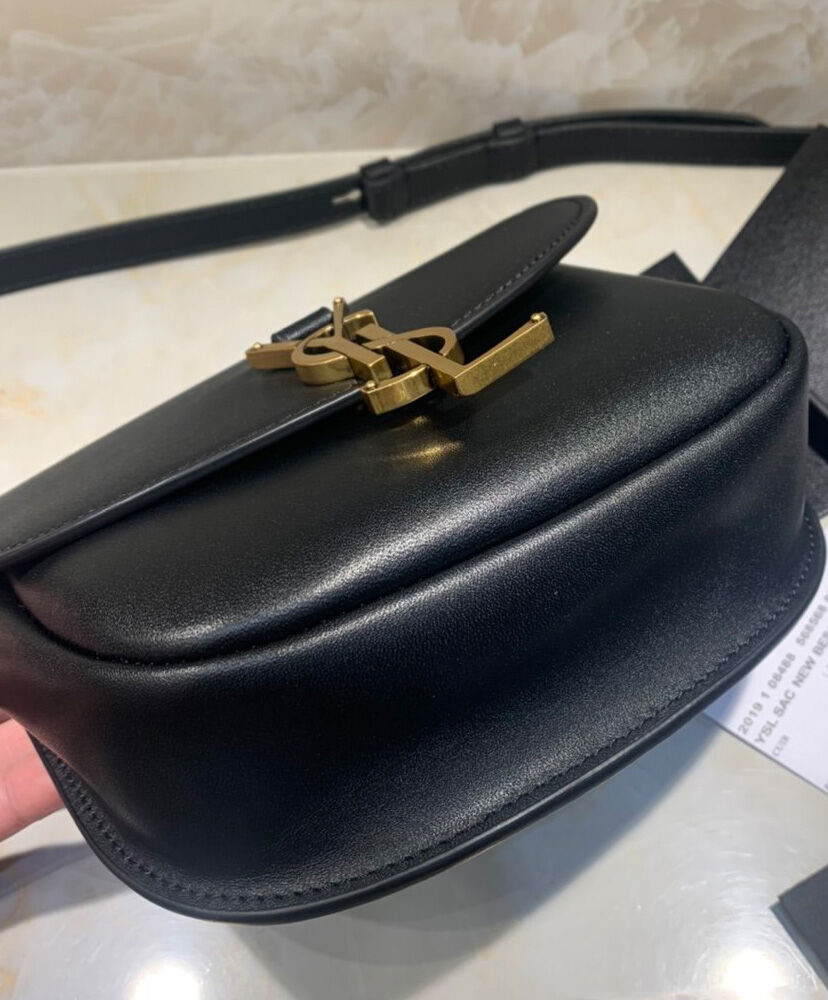 Saint Laurent Kaia mini leather shoulder bag Black
