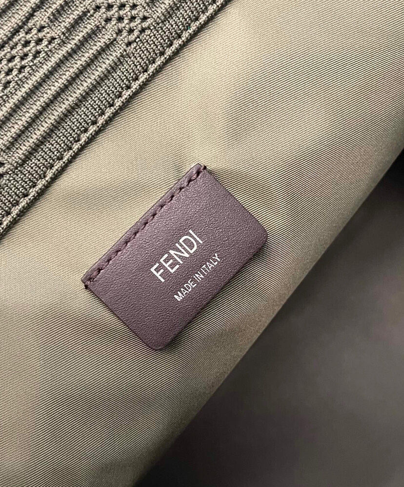 Fendi Sunshine Medium FF Fabric Shopper Green