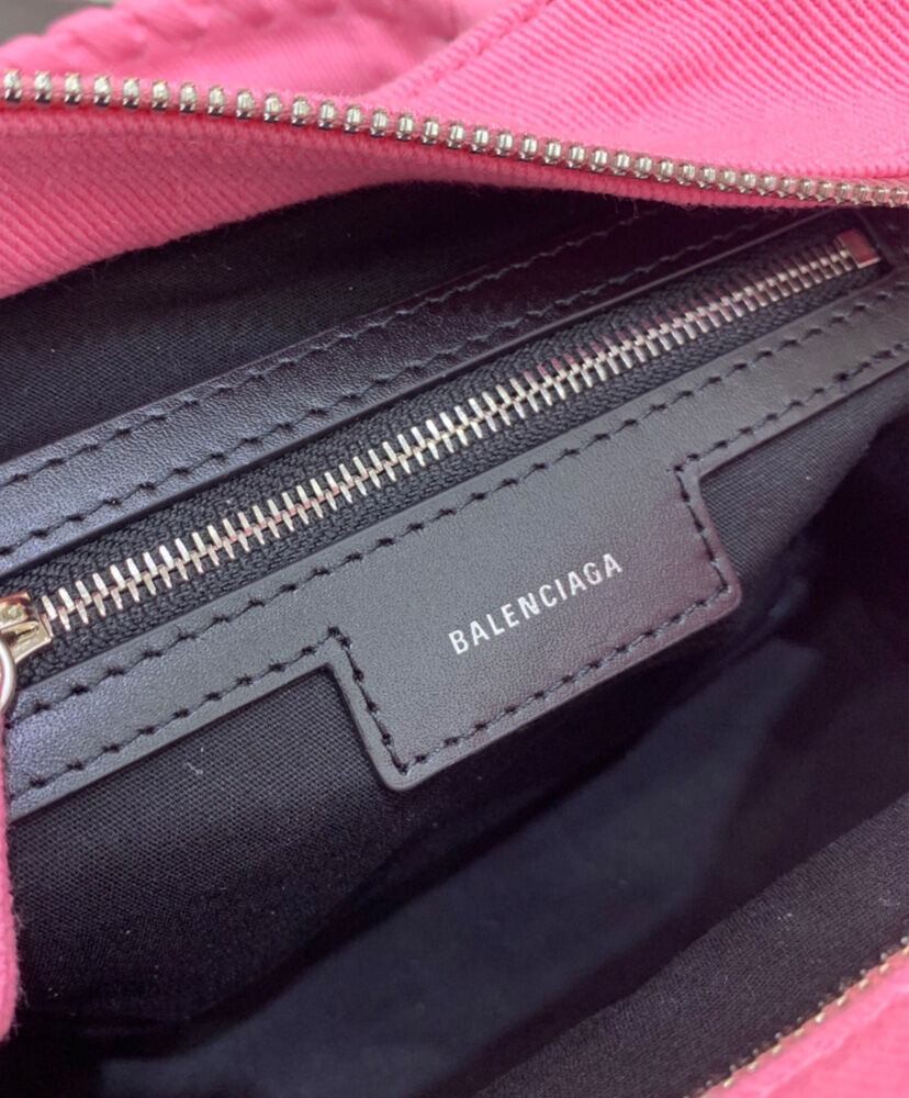Balenciaga Neo Cagole XS Handbag In Denim Pink