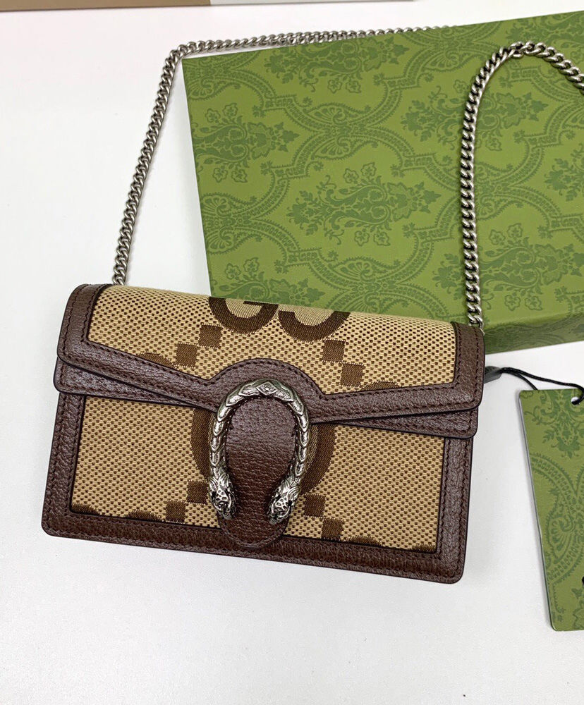 Gucci Dionysus Jumbo GG Super Mini Bag 476432 Brown