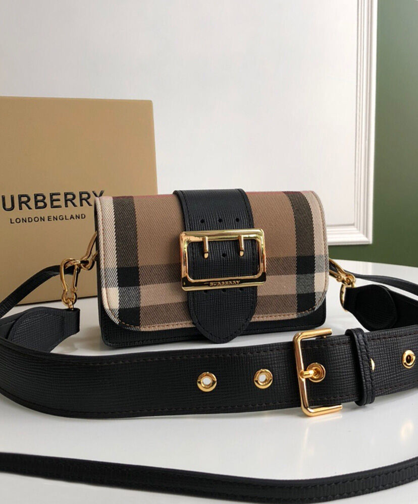 Burberry Small Buckle Crossbody Bag Black