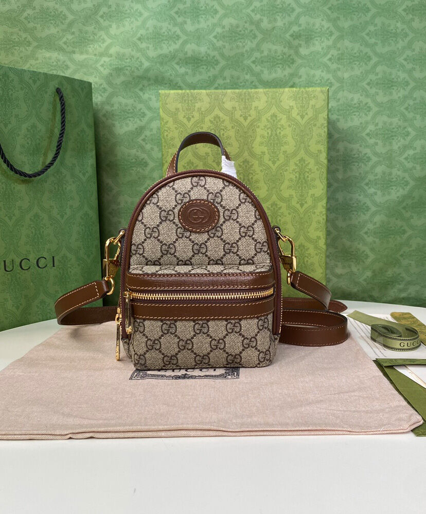 Gucci Multi-function Bag With Interlocking G 725654 Coffee
