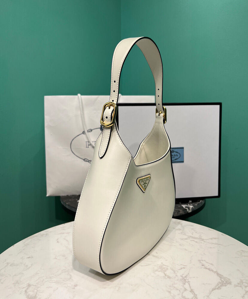 Prada Leather Shoulder Bag 1BC179 Cream
