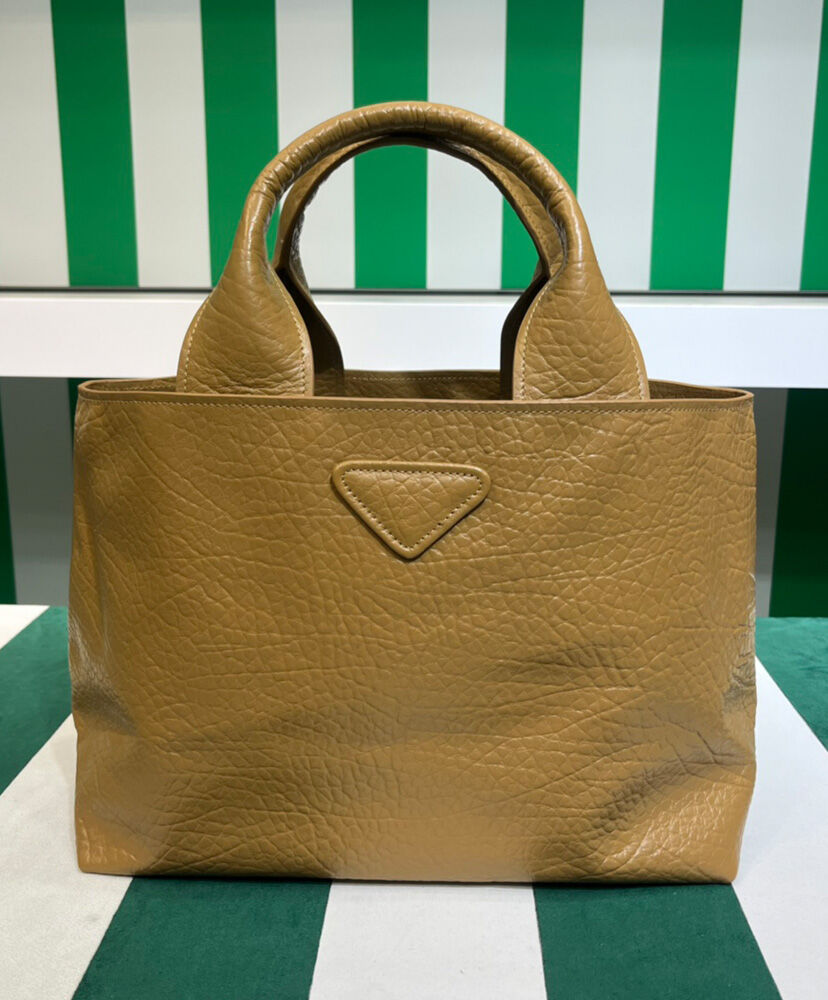 Prada Leather Shopping Bag 1BG440 Apricot