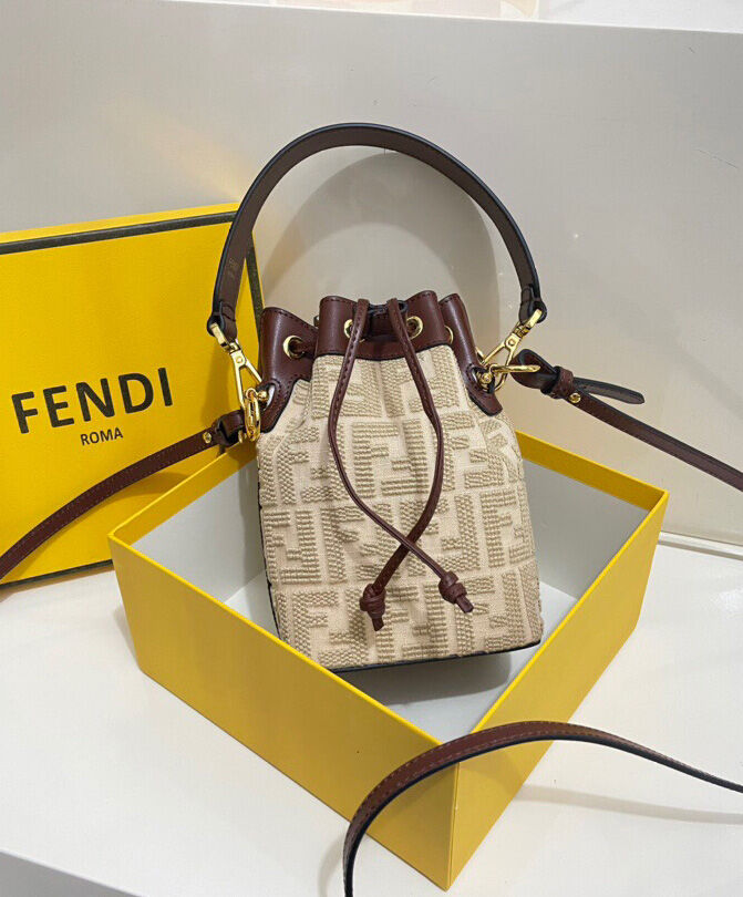 Fendi Mon Tresor Canvas Mini Bag 8BS010 Mauve