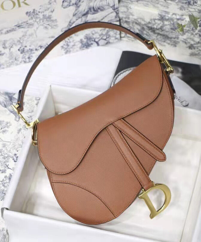 Christian Dior Saddle Bag Coffee
