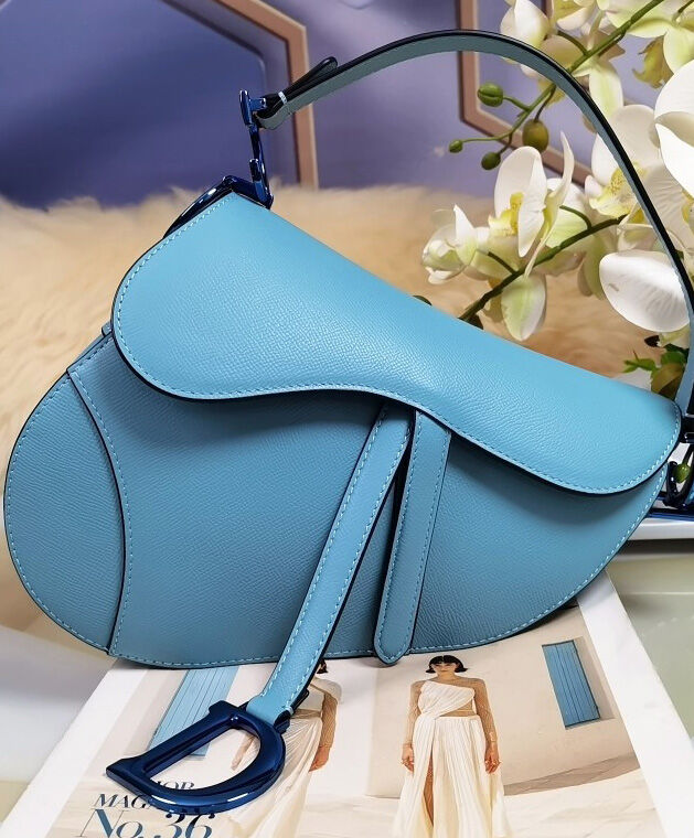 Christian Dior Saddle Bag Blue