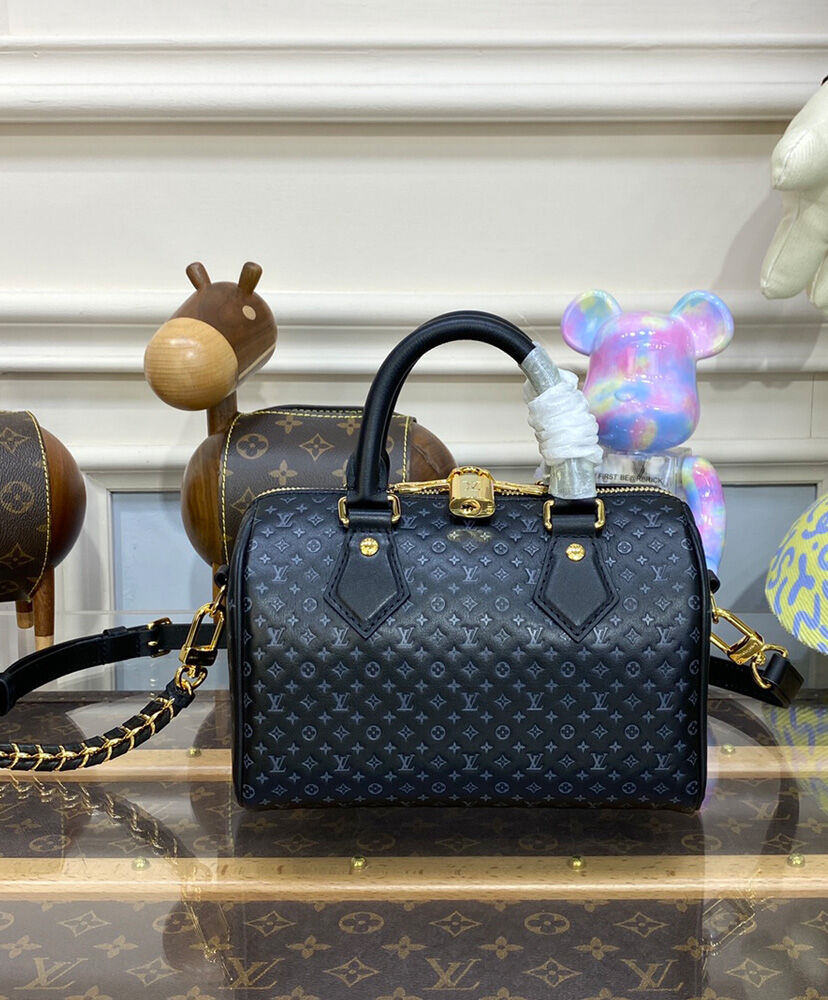 Louis Vuitton Speedy Bandouliere 20 M22286 M22595 Black