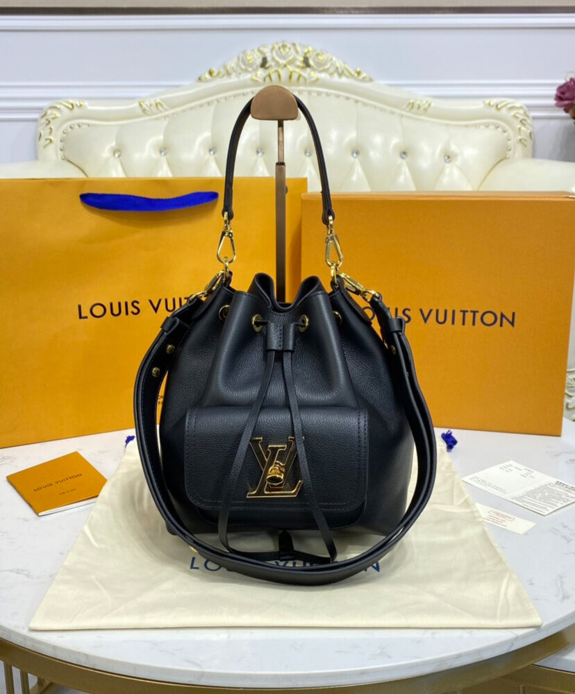 Louis Vuitton Lockme Bucket Bag M57687 M57689 Black