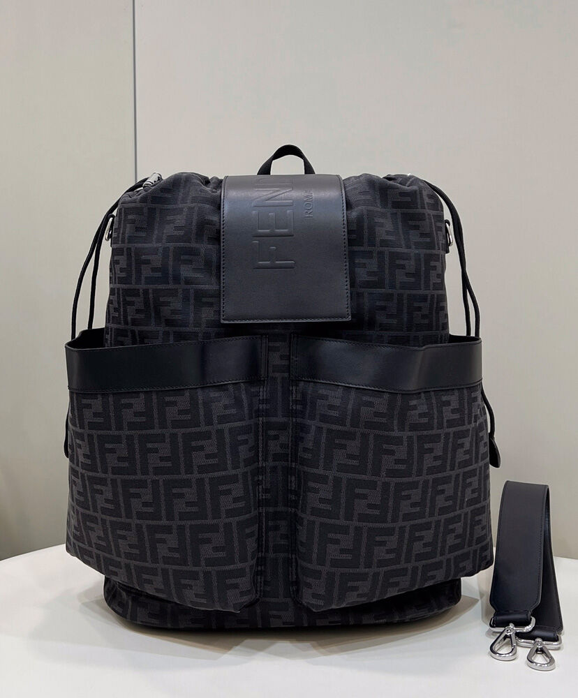 Fendi Drawstring Backpack 7VZ056 Black