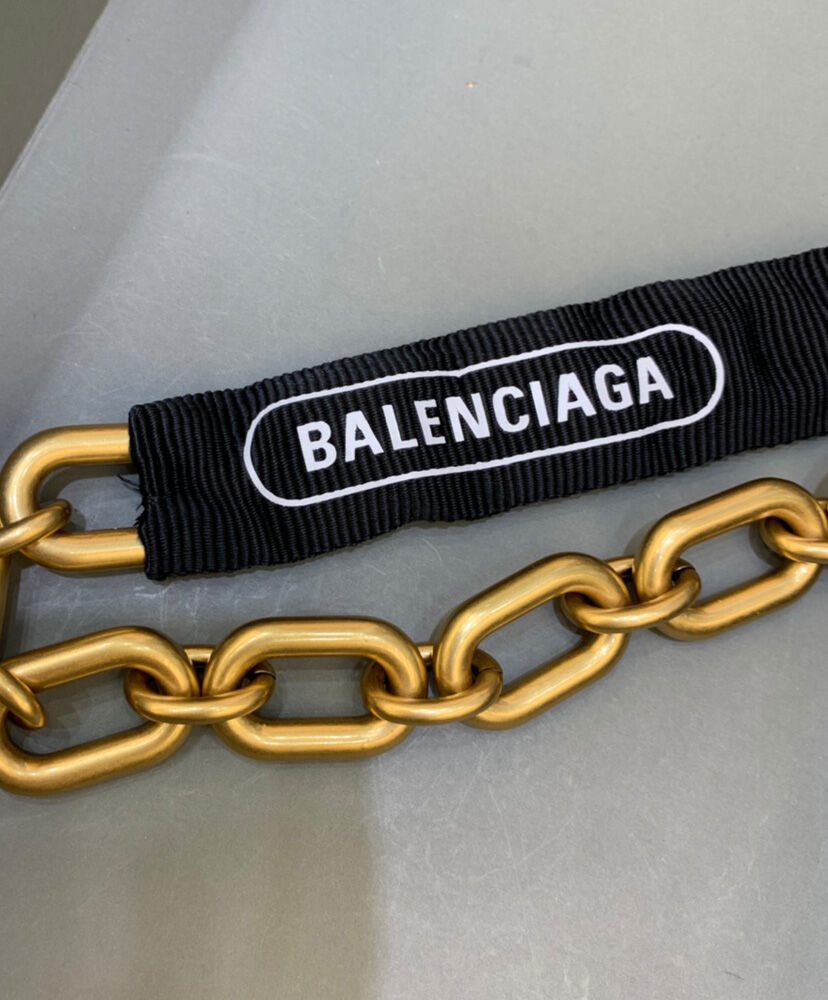 Balenciaga Downtown Small Shoulder Bag With Chain Black