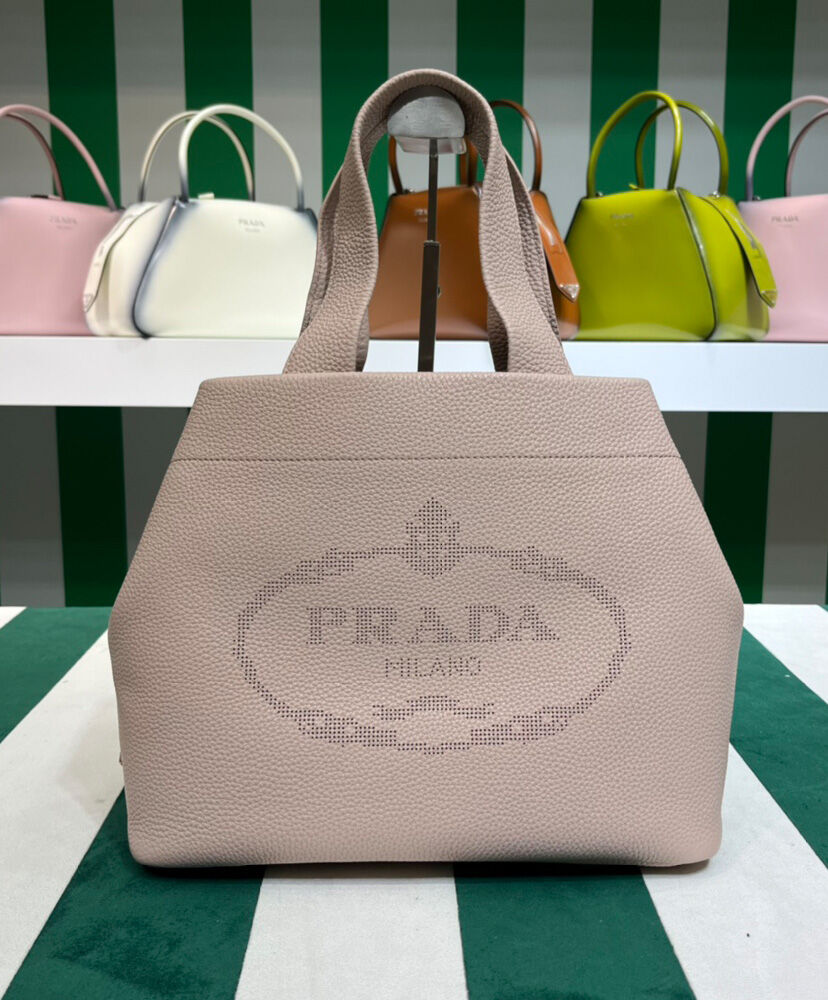 Prada Medium Leather Tote 1BG384 Pink
