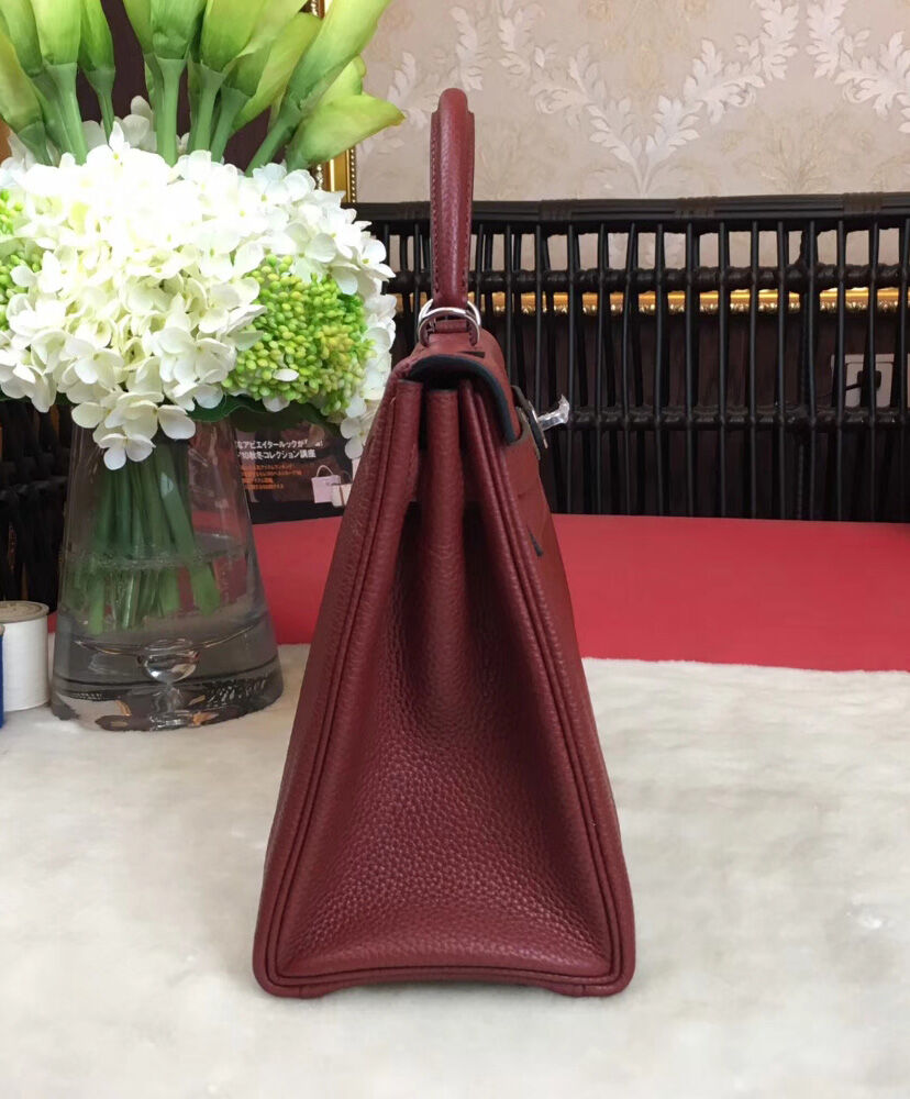 Hermes Kelly Bag 25 Togo Leather Mauve