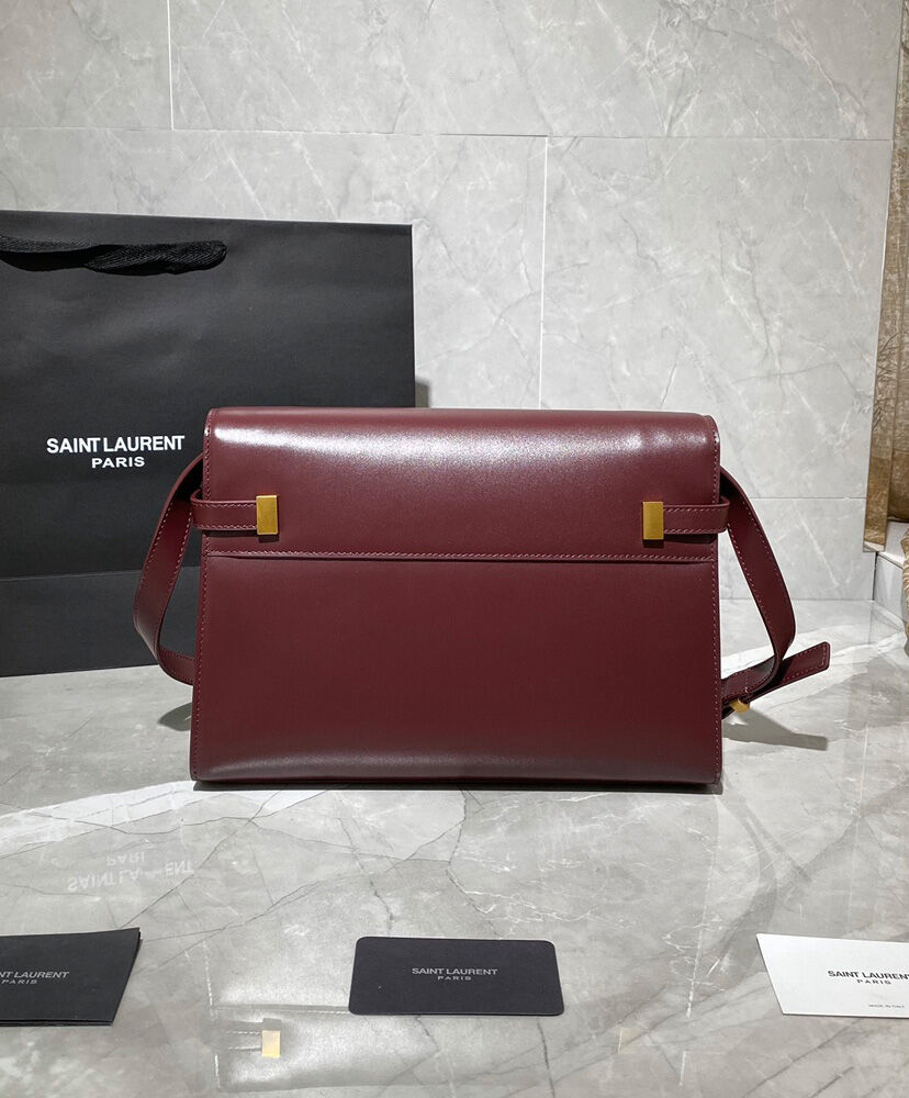 Saint Laurent Manhattan Shoulder Bag In Smooth Leather 579271 Mauve