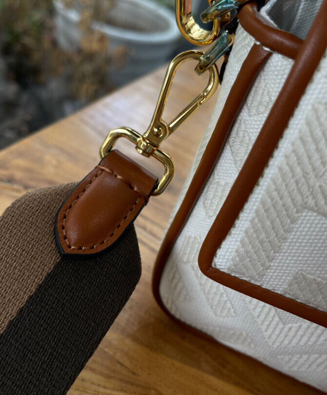 Fendi Baguette FF Canvas Bag 8BR600 Cream