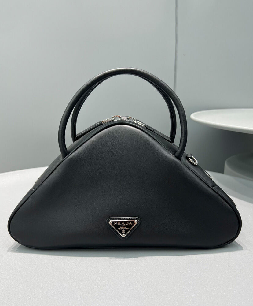 Prada Leather Prada Triangle Bag Black