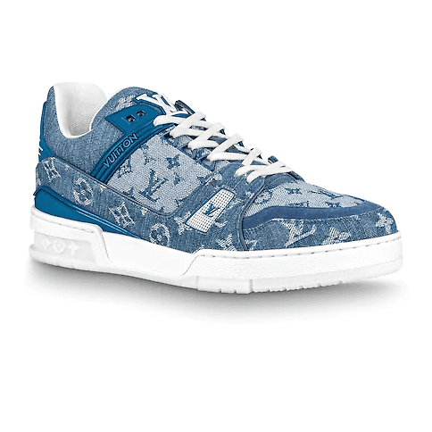 VIRGIL ABLOH WRAPS LOUIS VUITTON 408 SNEAKER IN DENIM   LV122