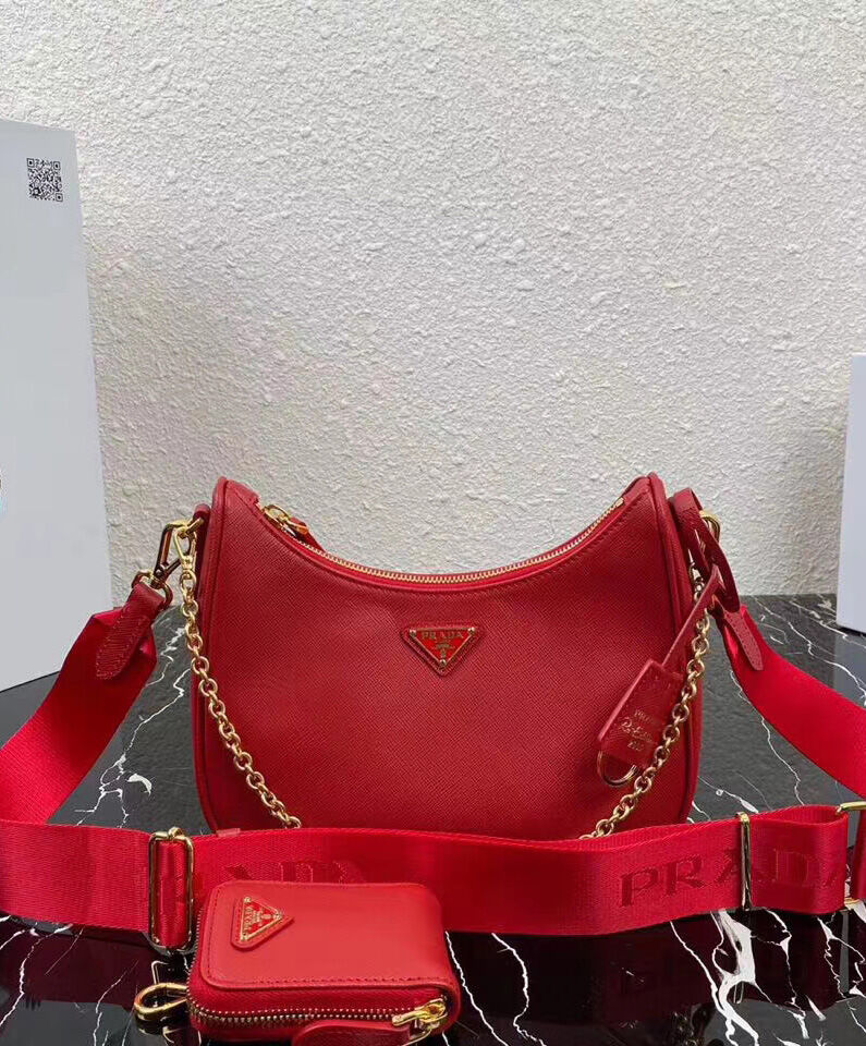 Prada Re-Edition 2005 Saffiano leather bag 1BH204 Red