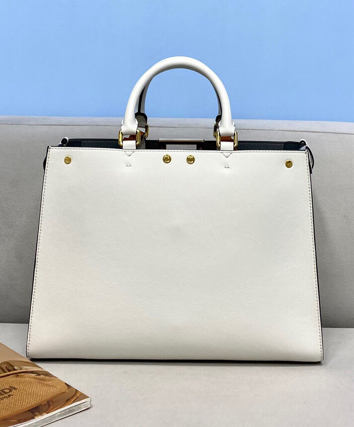 Fendi Peekaboo X-Tote Small White
