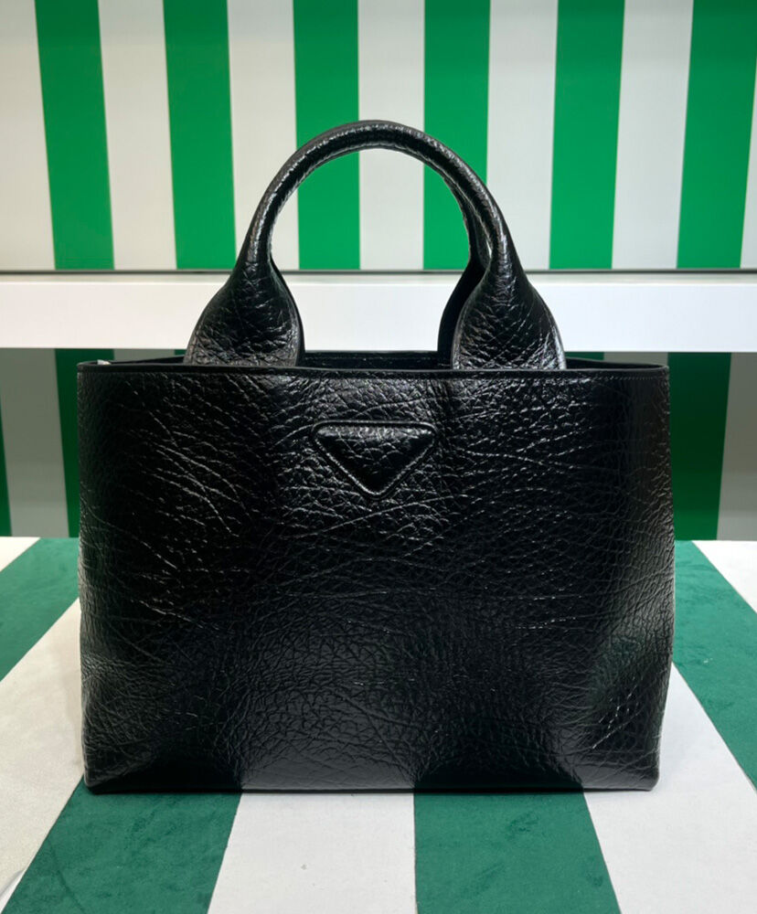 Prada Leather Shopping Bag 1BG440 Black