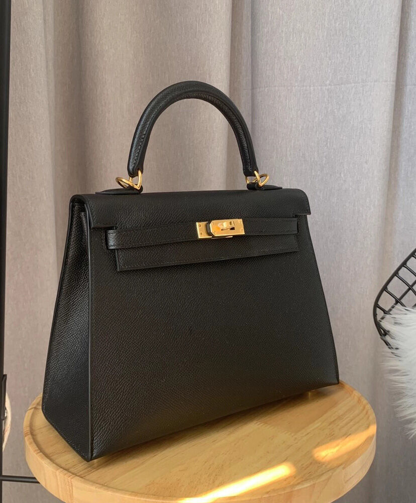 Hermes Kelly Bag 25 Epsom Leather Black