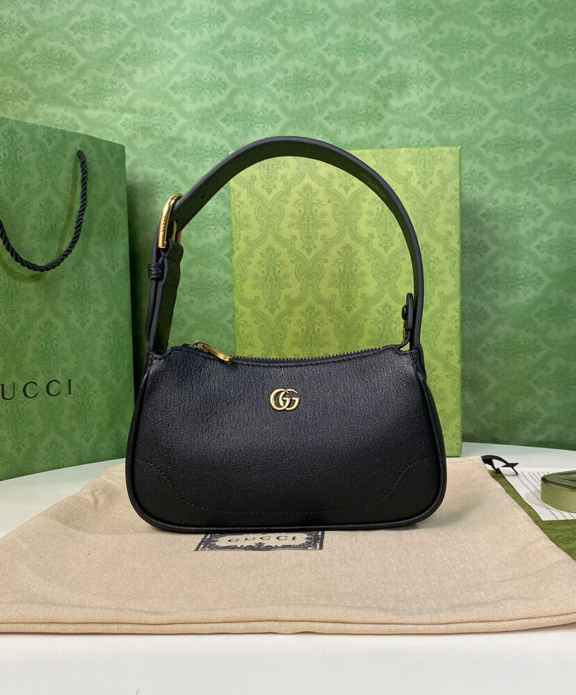 Gucci Aphrodite Shoulder Bag With Double G 739076 Black