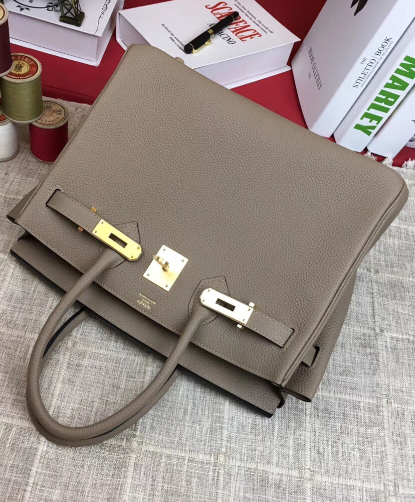 Hermes Birkin 25 Togo Leather Light Gray