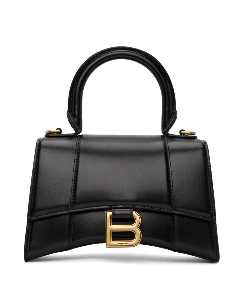Balenciaga Hourglass XS Top Handle Bag Black