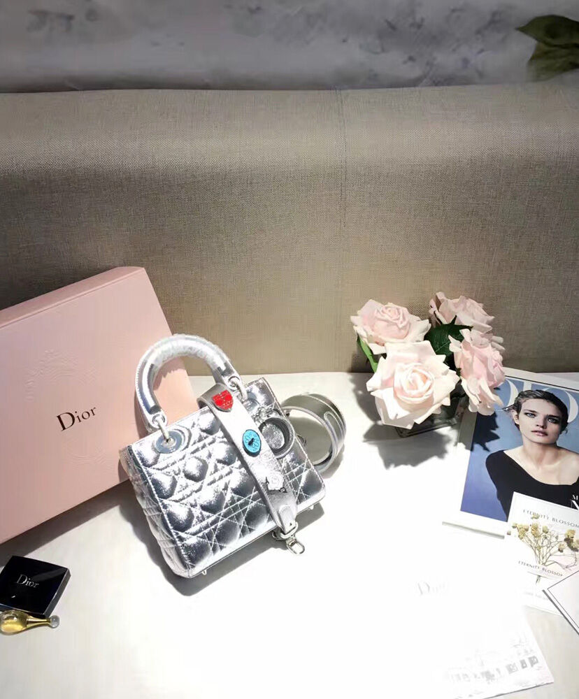 Christian Dior Lady Dior Bag 2017 Silver