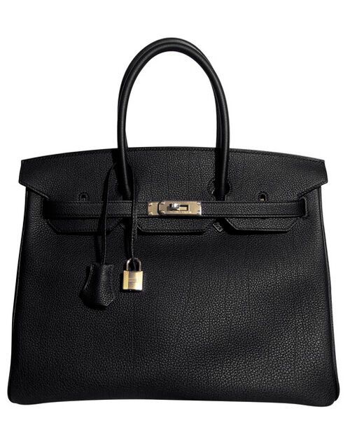Hermes Birkin 35 Bag Togo Leather Black