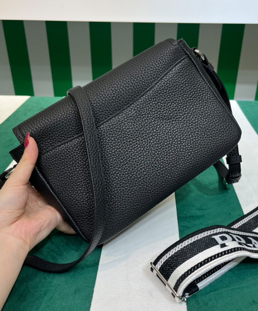 Prada Leather Shoulder Bag 1BD314 Black