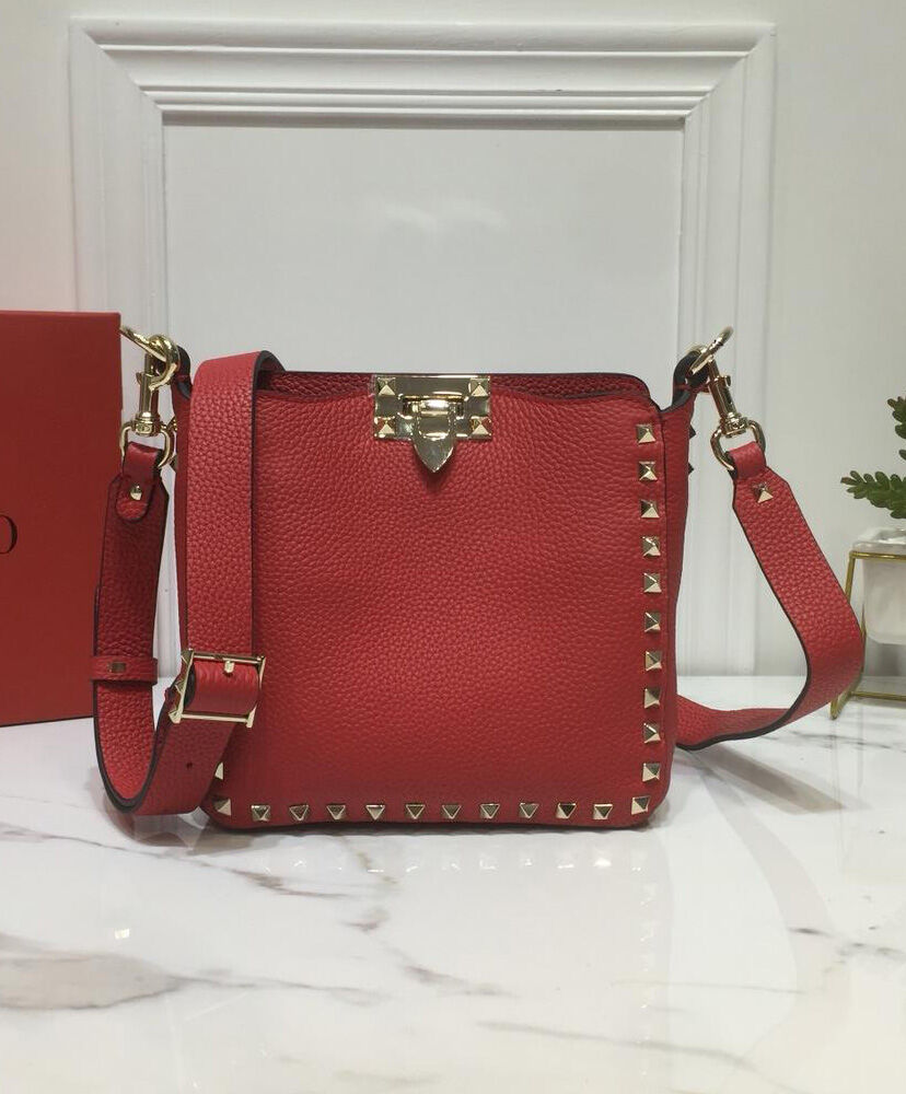 Valentino Garavani Mini Rockstud Crossbody Bag Red